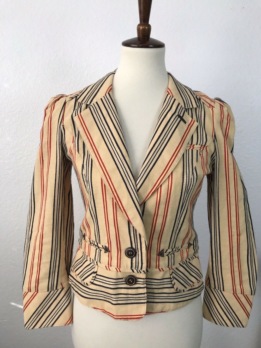 LaRok Blazer Striped Preppy Academic Collegiate Artsy Indie Sleaze FLAWS